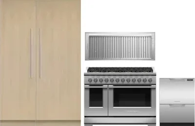 5 Piece Package Includes Refrigerator, Freezer, Range, Hood And Dishwasher